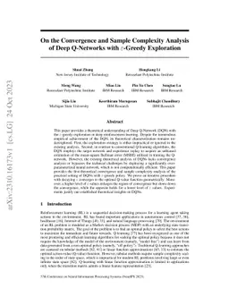 On the Convergence and Sample Complexity Analysis of Deep Q-Networks
  with $ε$-Greedy Exploration