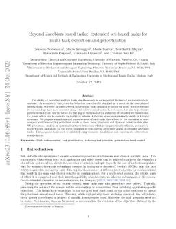 Extended Set-based Tasks for Multi-task Execution and Prioritization