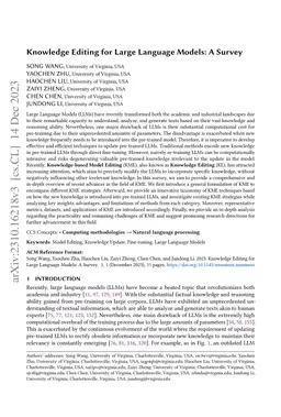 Knowledge Editing for Large Language Models: A Survey