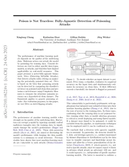 Poison is Not Traceless: Fully-Agnostic Detection of Poisoning Attacks