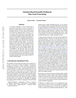 Attention-Based Ensemble Pooling for Time Series Forecasting