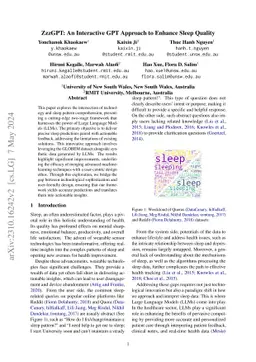 ZzzGPT: An Interactive GPT Approach to Enhance Sleep Quality
