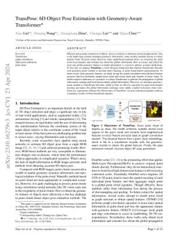 TransPose: 6D Object Pose Estimation with Geometry-Aware Transformer