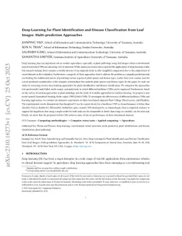 Deep Learning for Plant Identification and Disease Classification from
  Leaf Images: Multi-prediction Approaches
