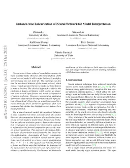 Instance-wise Linearization of Neural Network for Model Interpretation