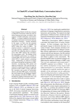 Is ChatGPT a Good Multi-Party Conversation Solver?