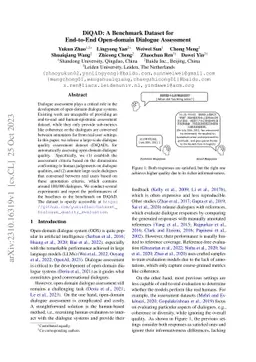 DiQAD: A Benchmark Dataset for End-to-End Open-domain Dialogue
  Assessment