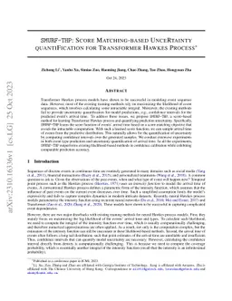 SMURF-THP: Score Matching-based UnceRtainty quantiFication for
  Transformer Hawkes Process