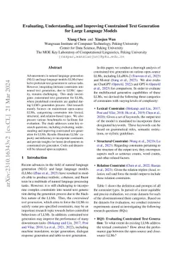 Evaluating, Understanding, and Improving Constrained Text Generation for
  Large Language Models