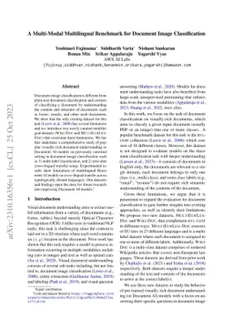 A Multi-Modal Multilingual Benchmark for Document Image Classification