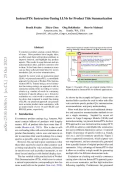 InstructPTS: Instruction-Tuning LLMs for Product Title Summarization