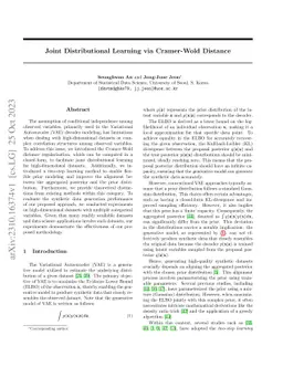 Joint Distributional Learning via Cramer-Wold Distance