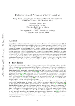 Evaluating General-Purpose AI with Psychometrics