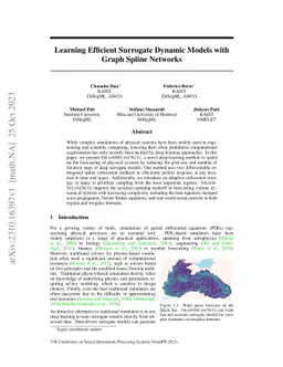 Learning Efficient Surrogate Dynamic Models with Graph Spline Networks