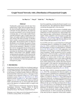 Graph Neural Networks with a Distribution of Parametrized Graphs