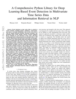 A Comprehensive Python Library for Deep Learning-Based Event Detection
  in Multivariate Time Series Data and Information Retrieval in NLP