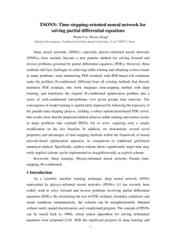 TSONN: Time-stepping-oriented neural network for solving partial
  differential equations