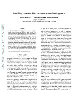 Identifying Reasons for Bias: An Argumentation-Based Approach