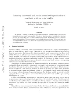 Assessing the overall and partial causal well-specification of nonlinear
  additive noise models