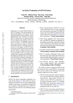 An Early Evaluation of GPT-4V(ision)
