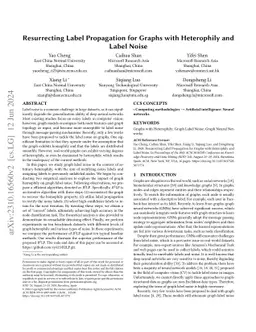 Resurrecting Label Propagation for Graphs with Heterophily and Label
  Noise