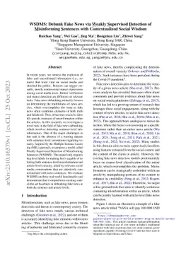 WSDMS: Debunk Fake News via Weakly Supervised Detection of Misinforming
  Sentences with Contextualized Social Wisdom