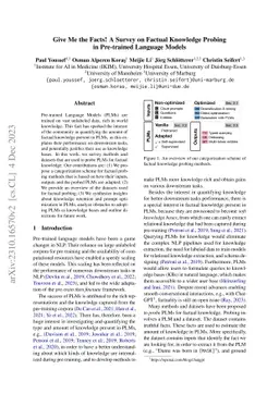 Give Me the Facts! A Survey on Factual Knowledge Probing in Pre-trained
  Language Models