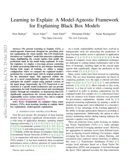 Learning to Explain: A Model-Agnostic Framework for Explaining Black Box
  Models