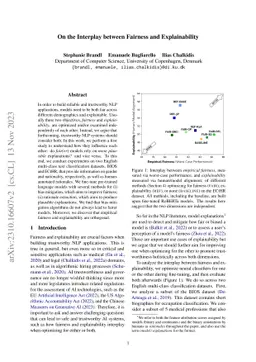 On the Interplay between Fairness and Explainability