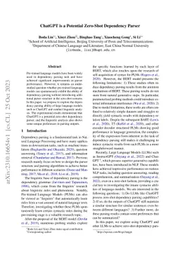 ChatGPT is a Potential Zero-Shot Dependency Parser