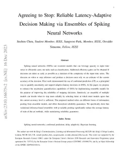 Agreeing to Stop: Reliable Latency-Adaptive Decision Making via
  Ensembles of Spiking Neural Networks