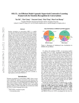 SSLCL: An Efficient Model-Agnostic Supervised Contrastive Learning
  Framework for Emotion Recognition in Conversations