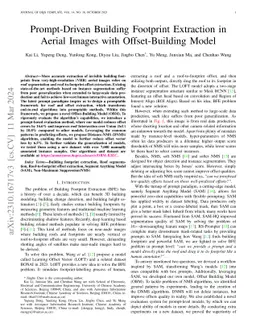 Prompt-Driven Building Footprint Extraction in Aerial Images with Offset-Building Model