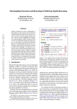 Disentangling Extraction and Reasoning in Multi-hop Spatial Reasoning