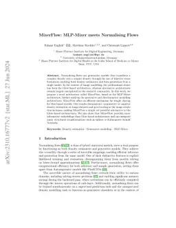 MixerFlow: MLP-Mixer meets Normalising Flows