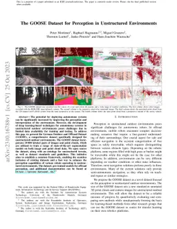 The GOOSE Dataset for Perception in Unstructured Environments