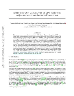 Exploring OCR Capabilities of GPT-4V(ision) : A Quantitative and
  In-depth Evaluation