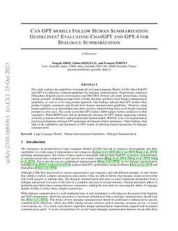 Can GPT models Follow Human Summarization Guidelines? A Study for Targeted Communication Goals