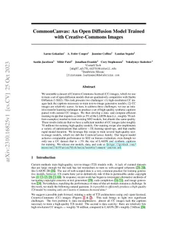 CommonCanvas: An Open Diffusion Model Trained with Creative-Commons
  Images