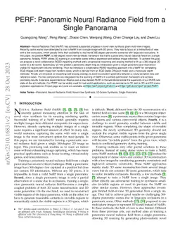 PERF: Panoramic Neural Radiance Field from a Single Panorama