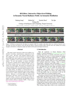 4D-Editor: Interactive Object-level Editing in Dynamic Neural Radiance
  Fields via Semantic Distillation