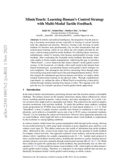 MimicTouch: Leveraging Multi-modal Human Tactile Demonstrations for Contact-rich Manipulation