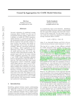 Causal Q-Aggregation for CATE Model Selection