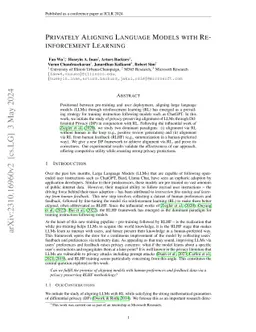 Privately Aligning Language Models with Reinforcement Learning