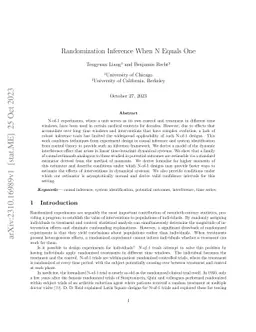 Randomization Inference When N Equals One