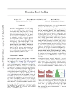 Simulation-based stacking