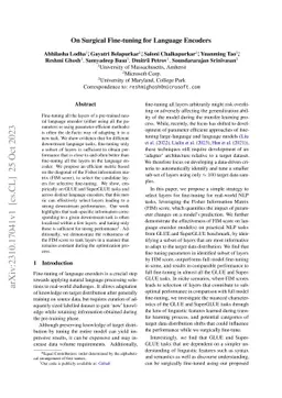 On Surgical Fine-tuning for Language Encoders