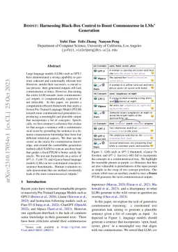 BOOST: Harnessing Black-Box Control to Boost Commonsense in LMs'
  Generation