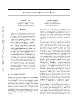 Coreset Markov Chain Monte Carlo