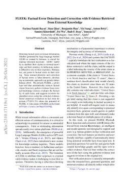 FLEEK: Factual Error Detection and Correction with Evidence Retrieved
  from External Knowledge